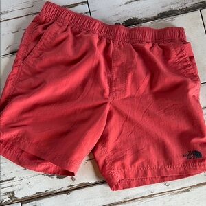 Lake vibes! Men’s NorthFace light orange nylon hybrid  shorts.